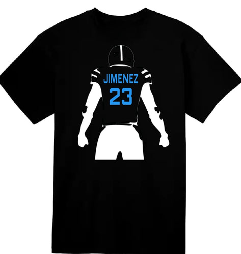 Football Player Sillouhette **back of shirt add on**