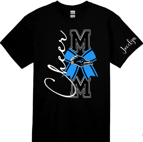 Cheer mom with BP bow